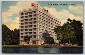 Orlando Florida~Eola Plaza~Linen Postcard