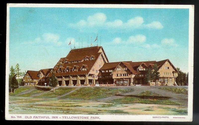 Old Faithful Inn Yellowstone Park Wyoming used c1909