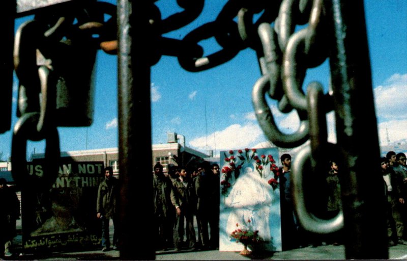 1979-81 Iran Gates To The American Embassy Stand Locked and Chained