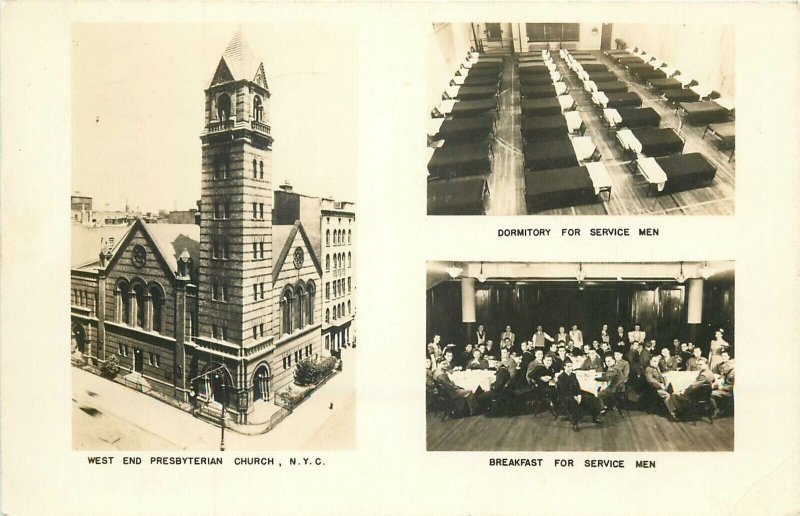 New York City West End Presbyterian Church navy military breakfast & dormitory 