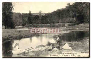 Old Postcard Cossesseville La Vallee du Peche Pecheur Vatin