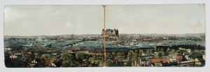 Albany New York Panorama View River Fronts Ships Bridge c1900s Postcard U15