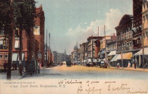 BINGHAMTON NEW YORK~COURT STREET~ROTOGRAPH 1900s PHOTO POSTCARD