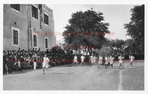 Egypt, RPPC, American Mission Track Meet Race at Assuit College, Running