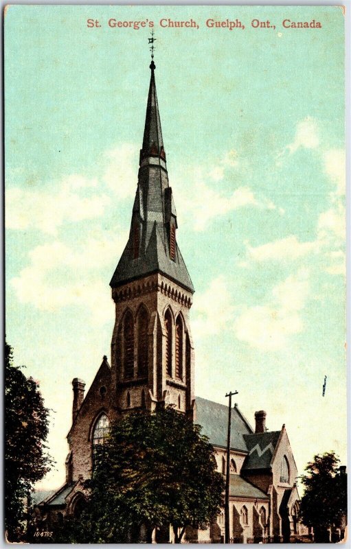 Postcard Guelph Ontario c1910s St. George's Church