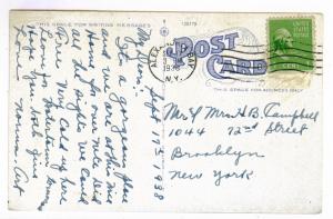 Alexandria Bay to Brooklyn, New York used Postcard, The Elms, Thousand Islands