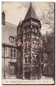 Old Postcard Bourges Court Du Petit Lycee