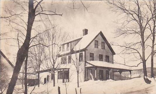 Real Photo 3 Story House In Winter Northeast 1923