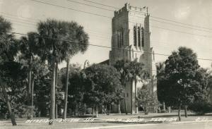 PALM BEACH FL BETHESDA BY THE SEA CHURCH 1949 VINTAGE REAL PHOTO POSTCARD RPPC