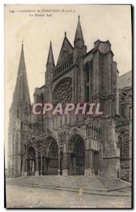 Old Postcard Cathedral of Chartres The South Gate