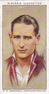Player Vintage Cigarette Card Cricketers 1934 No 3 A H Bakewell
