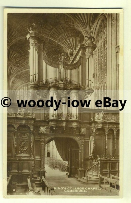 cu1856 - Interior of the King's College Chapel in Cambridge - Postcard