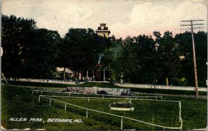 Vtg Bethany Missouri MO Allen Park View 1908 Antique Postcard