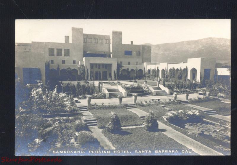 RPPC SANTA BARBARA CALIFORNIA SAMARKAND PERSIAN HOTEL CAL. REAL PHOTO POSTCARD