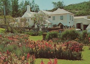 c1960s Waterlot Inn Southampton Bermuda garden exterior postcard A862 