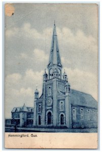 1911 Entrance View to the Building in Hemmingford Quebec Canada Postcard