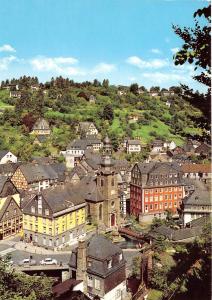 BG5978 monschau eifel  blick auf rotes haus und ev kirche   germany