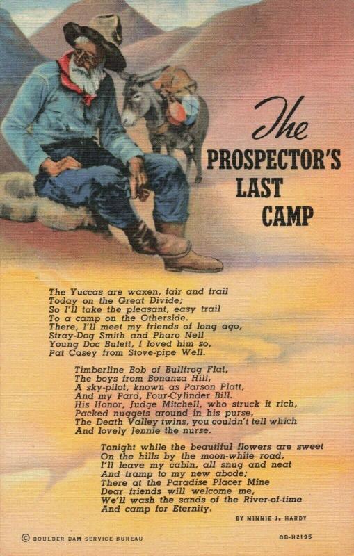 Postcard The Prospector's Last Camp