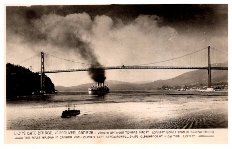 Vancouver SHip passing under Lion's Gate Bridge