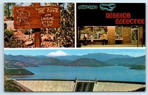 REDDING, California CA ~ Advertising REDDING HARDWARE Store ~ Jimmy Fox Postcard