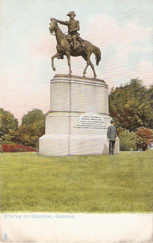 Statue of GeneralGreene, on horse  Tuck Statues an Monumnt ser. PC # 2343