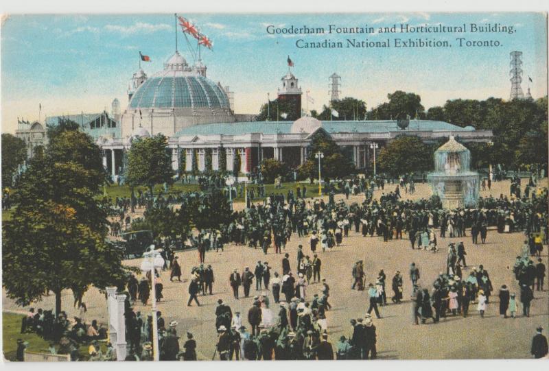 Toronto Canada 1910 Gooderham Fountain Horticulture Bldg Exhibition Postcard