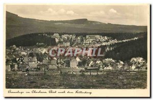 Old Postcard Braunlage Oberharz im Blick nach dem Huttenkerg