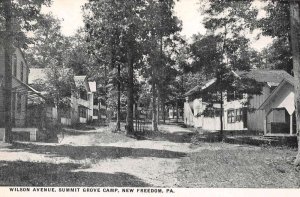 New Freedom Pennsylvania Summit Grove Camp Wilson Avenue Postcard AA23421