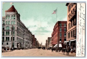 Spokane Washington WA Postcard Riverside Avenue Exterior Building c1907 Vintage