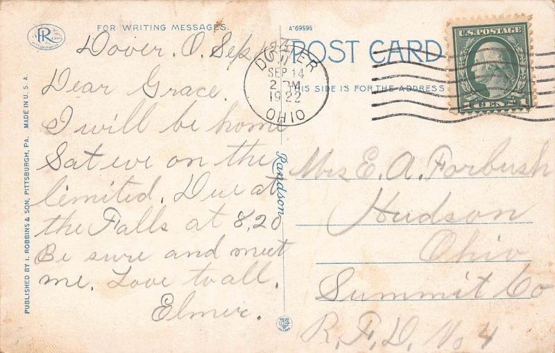 J73/ Dover Ohio Postcard c1910 Penn Iron and Coal Company Factory 60