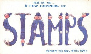 Art ComicsA Few Coppers STAMPS Comic Postcard