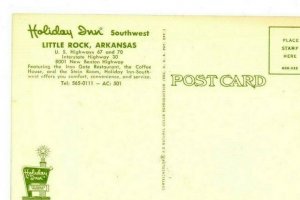 Postcard Exterior and Interior Views of Holiday Inn ,Little Rock, AK  S3
