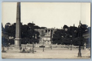 Rome Lazio Italy Postcard Piazza Del Popolo c1910 Unposted Antique RPPC Photo