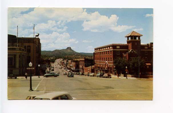 Prescott AZ Street View Old Cars Vintage Store Fronts Postcard