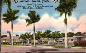 Florida Bradenton Dumas Motor Court 1958