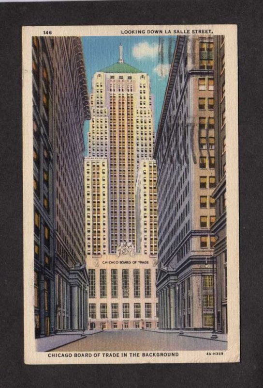 IL Chicago Board of trade Building La Salle St Illinois Postcard