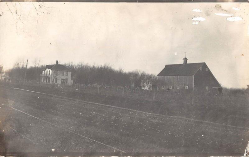 Hartley Iowa Farm House Real Photo Antique Postcard (J26716)