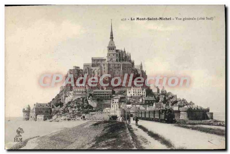 Old Postcard Mont St Michel Vue Generale Cote Sud