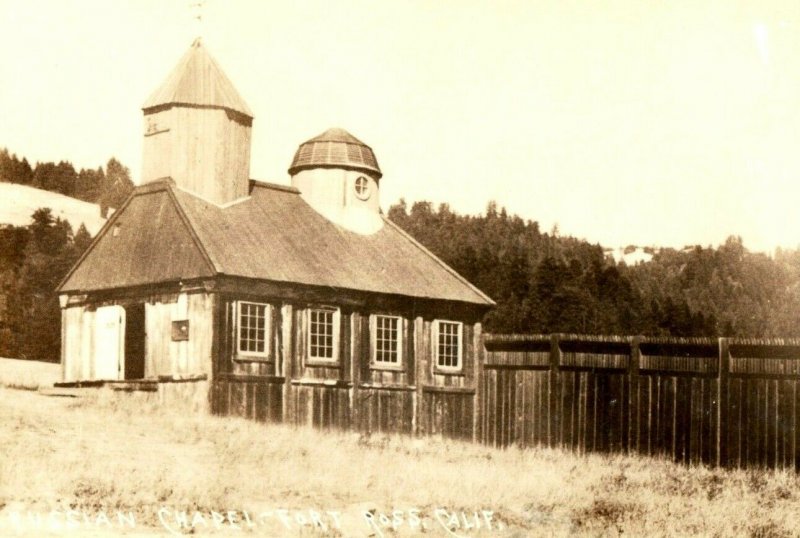 C.1910s-20s Russian Chapel Fort Ross CA RPPC Real Photo Postcard P109