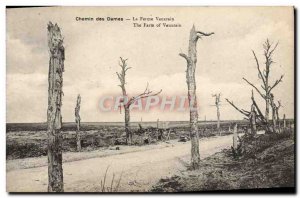 Old Postcard Chemin Des Dames Farm Vauxrain Army