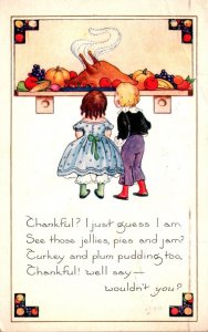 Thanksgiving Greetings With Turkey On A Platter 1923