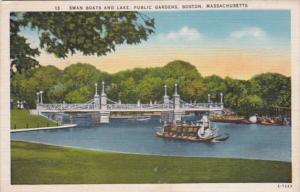 Massachusetts Boston Swan Boats and Lake Public Gardens