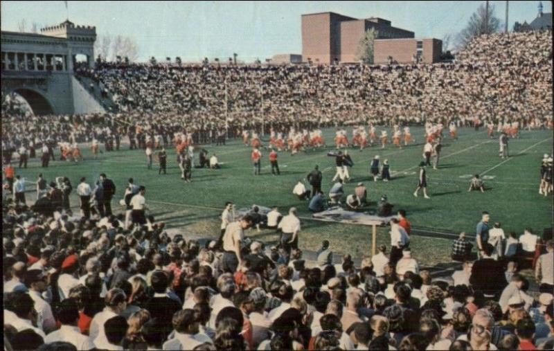 Syracuse NY Archbold Stadium Football Game Postcard c1950s-60s 