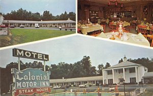 Colonial Motor Inn & Steak House High Point, North Carolina NC Postcard