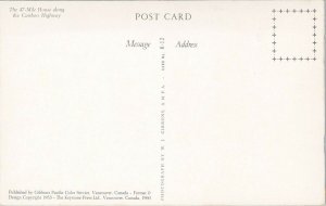 47 Mile House BC British Columbia Trading Post Teepee Unused Postcard G24