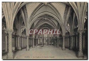 Postcard Old Paris Crypt Sainte Chapelle