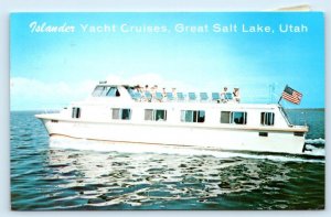 SALT LAKE CITY, UT Utah ~ Great Salt Lake ISLANDER YACHT CRUISES  1971  Postcard