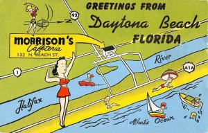 Daytona Beach Florida Greetings From Morrison's Cafeteria antique pc BB3374