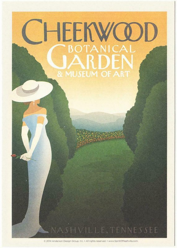 Postcard of Nashville Tennessee Cheekwood Botanical Garden Travel Poster Style