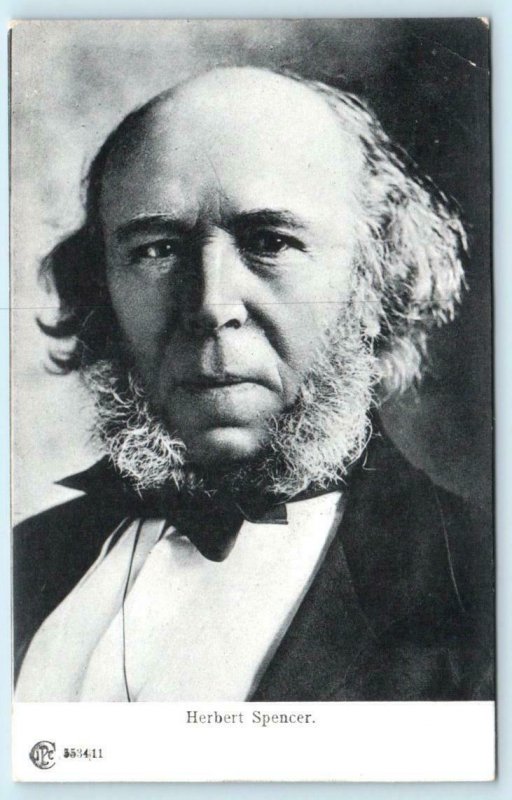 HERBERT SPENCER ~ English Philosopher SOCIAL DARWINISM ca 1900s UDB Postcard